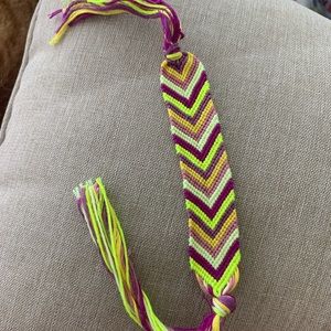 Neon Chevron Braided Bracelet